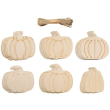 Wooden Pumpkin Cutouts Unfinished 30 pcs