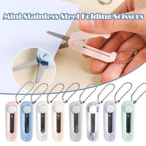 Mini folding scissors Morandi color 1 piece 1