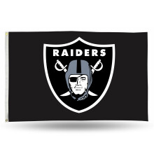 Rico Industries NFL Oakland Raiders 3-Fuß x 5-Fuß Bannerflagge mit Ösen