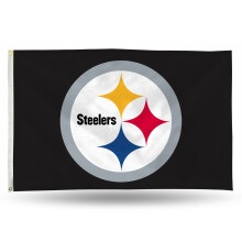 Rico Industries NFL Pittsburgh Steelers 3-Fuß x 5-Fuß Bannerflagge einseitig mit Ösen