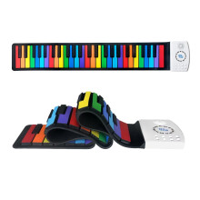 Portable Hand Roll Piano 49 Keys 128 Timbres Battery Powered