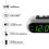 SHARP digital dual alarm clock silver green LED display 2