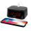 SHARP Digital Alarm Clock Midnight Black Red LED USB 6