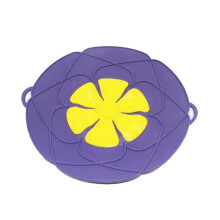 Silicone Spill-Stopper Lid for Pots and Pans Purple