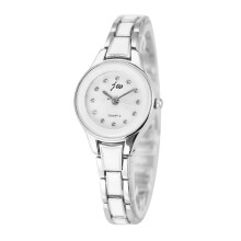 Mojoyce women's quartz watch with steel strap and silver