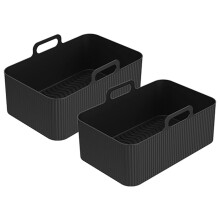 Air Fryer Silicone Tray Dual Basket 2 pcs