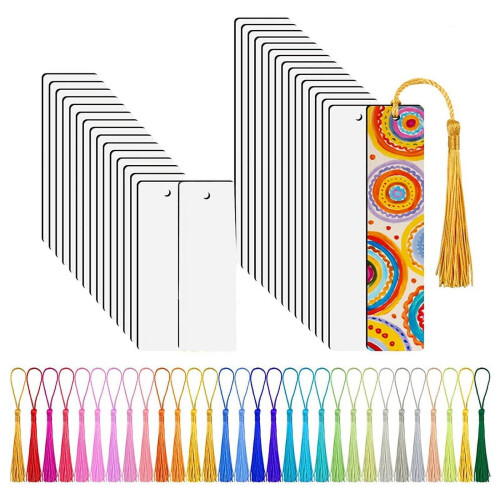 Sublimation Bookmark Blanks with Tassels 30 pcs