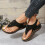 Women's Open Toe Thong Sandals Black Size 7.5 Wide Width 5