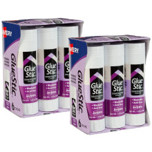 Avery Klebestift, lila, abwaschbar, ungiftig, 1,27oz, 6 Stifte, 2-Pack, insgesamt 12 (10222)