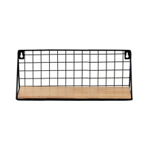 Leott Wandregal, schwebend, schwarz, Metall, Holz, 1 Stück