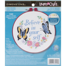 Believe in Yourself needlepoint kit 6 inch 2 pcs