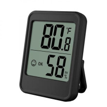Elektronische thermometer en hygrometer - Mini-weerstation - Temperatuur -20C tot 70C - Luchtvochtigheid 10–99% RH - 3 bevestiging