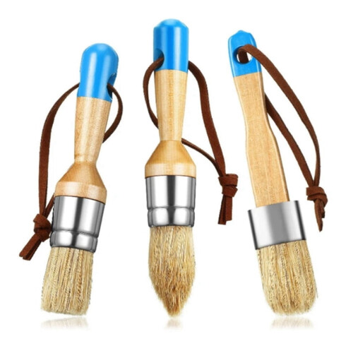 Bristle Brush Wooden Handle 3 pcs