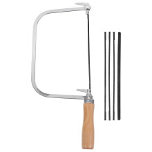 Coping Saw with Wooden Handle and Replacement Blades Set