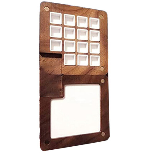 Φορητή Μπλοκ Σκίτσων Palette15Grids Ξύλινη Μίνι Παλέτα Ζωγραφικής Ταξιδιού Μαγνητική