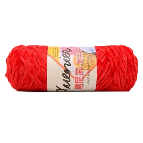 OOKWE chenille sammetsgarn 100g enfärgat