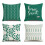 Conjunto de 4 capas de almofada decorativas com estampa geométrica verde, 45x45 cm (18x18 polegadas). 1
