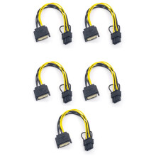 SATA to PCIe Power Cable 15Pin to 8Pin 20cm 18AWG