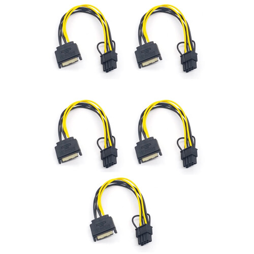 Καλώδιο τροφοδοσίας SATA σε PCIe15Pin σε 8Pin20cm18AWG