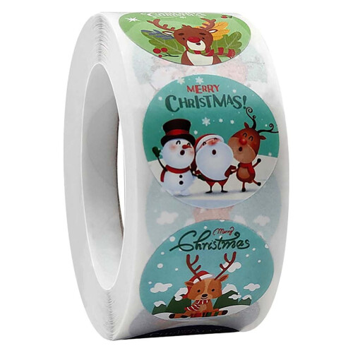 Christmas animal stickers for kids, bulk pack