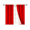 Faux Silk Red Blackout Curtain Panel 63 in with Grommets 3
