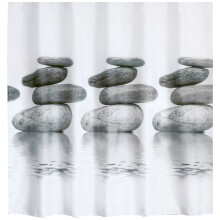 Cortina de ducha gris piedra impermeable 220x200cm