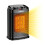 Portable PTC ceramic space heater 1500W black 1