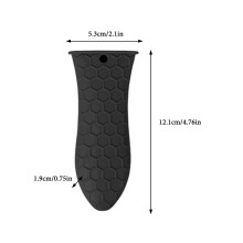 Silicone Pot Handle Cover Heat-Resistant Black S