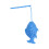 Fish-shaped silicone tea strainer with handle and lanyard 1 1