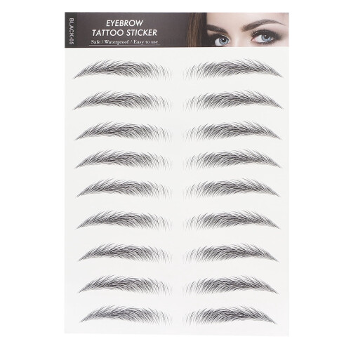 Waterproof Eyebrow Tattoo Stickers Black 05
