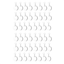 Round Sublimation Blank Earrings Wood with Hooks 36 pcs