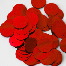 Metallic Red Round Sequins 20mm Loose
