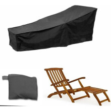 Funda para tumbona de jardín, impermeable, resistente al viento, a los rayos UV y al polvo. Funda protectora para cama de solárium.