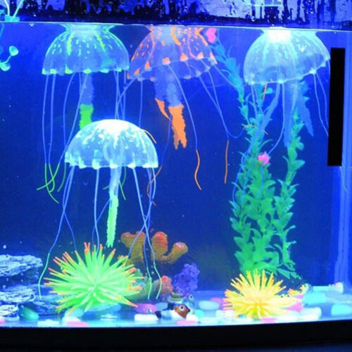 Artificial Jellyfish Ornament for Fish Tank 1 pc