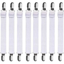 Correas ajustables para sábanas bajeras, juego de 8 piezas, para cama, sofá esquinero o colchón.