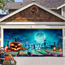 Banner med flaggermus-garasjeport 12,5 x 6,3 m Halloween-dekor