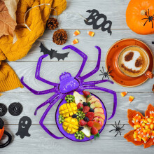 Ovocný tácok na cukríky a občerstvenie Halloween plastový tanier