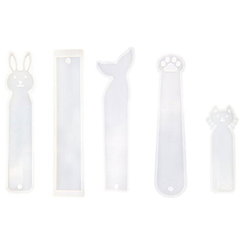 Silikon bokmärkesform transparent 5-pack