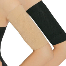 Women's Arm Shapers Beige Black Slimming Compression Sleeve
