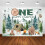 One Happy Camper backdrop forest adventure 1st birthday 1