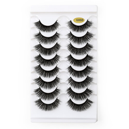 Sehao False Eyelashes 8D Cat-Eye Wispy Lashes 8 Pairs 1