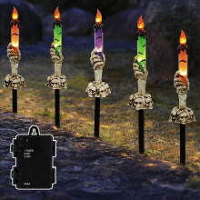 Halloween candle lights skeleton ghost hand 5 pack