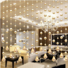 Miyuadkai beaded door curtain gold room divider one size