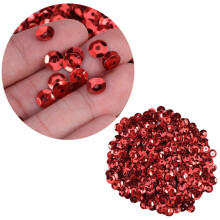 Red round sequins 6mm for DIY sewing crafts 1000 pcs