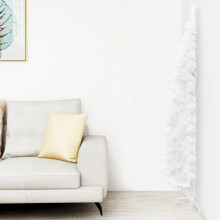Artificial Slim Half Christmas Tree White 4 ft