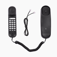 Bisofice corded landline phone black wall-mountable