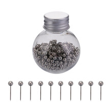 Sewing Pins Silver 0.63in Straight 420 pcs