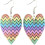 Rabbit Hoop Stud Earrings with Chain Acrylic Easter Design 1