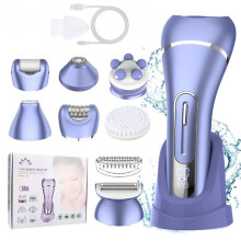 Depiladora y afeitadora femenina - 7 en 1 - Resistente al agua IPX7 - Recargable por USB - 2 velocidades, 100 min