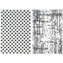 Embossing Folder Paper Stamp Template Set Dots and Lines